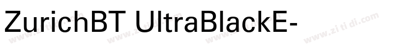 ZurichBT UltraBlackE字体转换